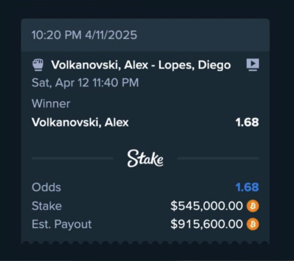 Drake $900K Big Win on UFC 314